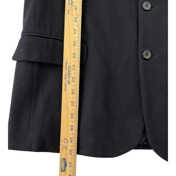 Oscar de la Renta Men's Classic Black Wool cashmere Blend Blazer Jacket Suit 42L